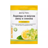 Изображение товара Dr. Theiss леденцы липа и лимон + витамин С, 75г