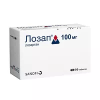 Изображение товара Лозап таблетки покрыт. п/о 100мг, №90