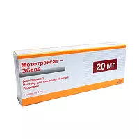Изображение товара Метотрексат Эбеве раствор д/инъекций 10мг/мл, 2мл, шприц+игла