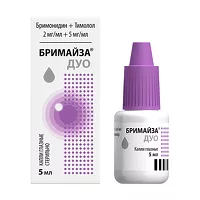 Изображение товара Бримайза Дуо капли глазные 2мг/мл+5мг/мл, 5мл