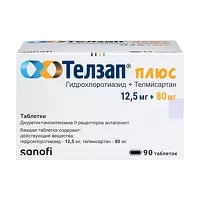 Изображение товара Телзап Плюс таблетки 12,5мг80мг, №90