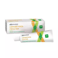 Изображение товара Серная мазь д/наружн. прим. простая 33,3%, 25г