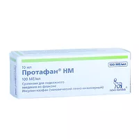 Изображение товара Протафан НМ суспензия д/п/к введ. 100МЕ/мл, №1