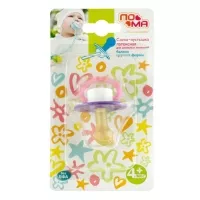 Изображение товара Пома соска-пустышка латексная кругл. форма (4+мес) цвет в ассорт.