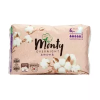 Изображение товара Monty Ultra Soft Overnight прокладки ночные, 6шт