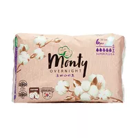 Изображение товара Monty Ultra Soft Overnight прокладки ночные, 6шт
