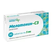 Изображение товара Мелатонин-СЗ таблетки покрыт. п/о 3мг, №30