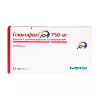 Изображение товара Глюкофаж Лонг таблетки с пролонг. высвоб. 750мг, №30, МЕРК ХЕЛСКЕА