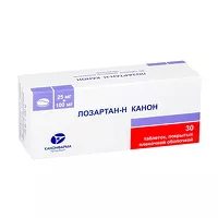 Изображение товара Лозартан-Н Канон таблетки покрыт. п/о 25мг+100мг, №30