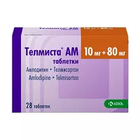 Изображение товара Телмиста АМ таблетки 10мг+80мг, №28 Крка Д.Д.