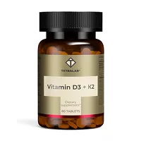 Изображение товара Tetralab Витамин Д3+К2 таблетки 500МЕ+100мкг, №60