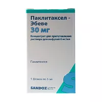 Изображение товара Паклитаксел Эбеве концентрат д/пригот. р-ра д/инфузий 6мг/мл, 5мл №1фл