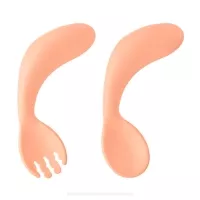 Изображение товара Roxy-kids набор столовых приборов Ложка и вилка (9+мес), цвет персиковый