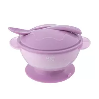 Изображение товара Roxy-kids набор для кормления (тарел/крыш/лож.) цвет лаванда (8+мес)