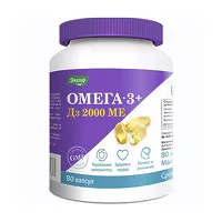 Изображение товара Эвалар Омега 3+ Д3 2000 МЕ капсулы, №80