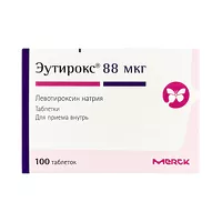Изображение товара Эутирокс таблетки 88мкг, №100 Мерк