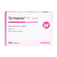 Изображение товара Эутирокс таблетки 75мкг, №100