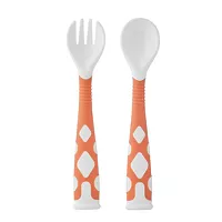 Изображение товара Roxy-kids набор гибких столовых приборов ложка и вилка, цвет оранжевый (9+мес)