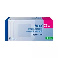 Изображение товара Аторис таблетки покрыт. п/о 20мг, №30