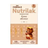 Изображение товара Nutrilak Procereals каша безмолочная овсяная цельнозерновая, без сахара (5+мес), 200г