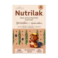 Изображение товара Nutrilak Procereals каша молочная гречневая с черносливом цельнозерновая, без сахара(4+мес), 200г