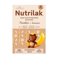 Nutrilak Procereals каша молочная рисовая с бананом цельнозерновая, без сахара(6+мес), 200г