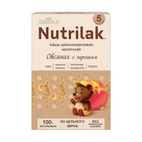 Изображение товара Nutrilak Procereals каша молочная овсяная с персиком цельнозерновая, без сахара(5+мес), 200г