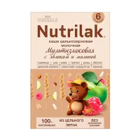 Nutrilak Procereals каша молочная мультизлаковая с яблоком и малиной цельнозерновая, без сахара(6+мес), 200г