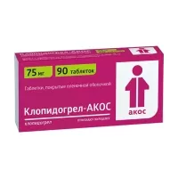 Изображение товара Клопидогрел-Акос таблетки покрыт. п/о 75мг, №90