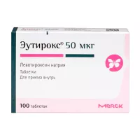 Изображение товара Эутирокс таблетки 50мкг, №100