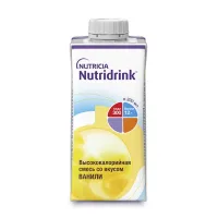 Изображение товара Nutridrink жидкая смесь высококалорийная со вкусом ванили, 200мл