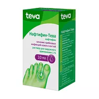 Изображение товара Нафтифин-Тева раствор д/наружн. прим. 1%, 10мл