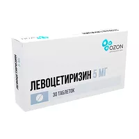 Изображение товара Левоцетиризин таблетки покрыт. п/о 5мг, №30