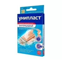 Изображение товара Унипласт лейкопластырь бактерицидный водоотталкивающий (1,9*7,2 см), 20шт