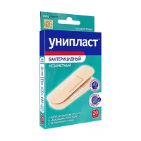 Изображение товара Унипласт лейкопластырь бактерицидный незаметный (1,9*7,2см), 20шт