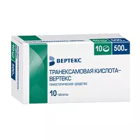 Изображение товара Транексамовая кислота-Вертекс таблетки покрыт. п/о 500мг, №10