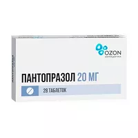 Изображение товара Пантопразол таблетки покрыт.кишечнораств.об. 20мг, №28