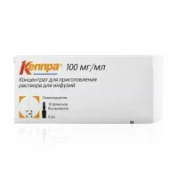 Изображение товара Кеппра концентрат д/пригот. р-ра д/инфузий 100мг/мл, 5мл №10