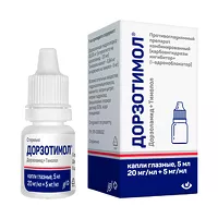 Изображение товара Дорзотимол капли глазные 20мг/мл+5мг/мл, 5мл Ядран-Галенски лаб