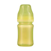 Изображение товара Пома бутылочка для кормления с силиконовой соской широким горлом (4+мес) цвет желтый, 150мл