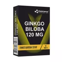 Vitascience Гинкго билоба с глицином и витамином В6 таблетки, №60