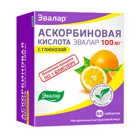 Изображение товара Эвалар Аскорбиновая кислота таблетки 100мг, №60