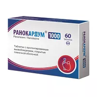 Изображение товара Ранокардум таблетки с пролонг. высвоб. покрыт. п/о 1000мг, №60