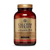Изображение товара Solgar Цитрат кальция с витамином Д3 таблетки 250мг+150МЕ, №120