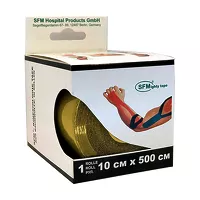 Изображение товара SFM Лента кинезиологическая хлопковая основа цвет желтый, (10см*500см)