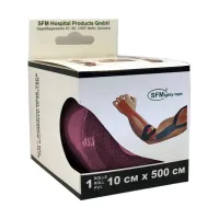 Изображение товара SFM Лента кинезиологическая хлопковая основа цвет розовый, (10см*500см)