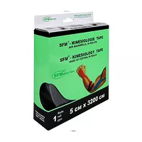 Изображение товара SFM Лента кинезиологическая хлопковая основа цвет черный, (5см*3200см)