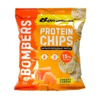 Изображение товара Bombbar чипсы цельнозерновые протеиновые вкус нежный сыр, 50г