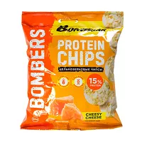 Изображение товара Bombbar чипсы цельнозерновые протеиновые вкус нежный сыр, 50г