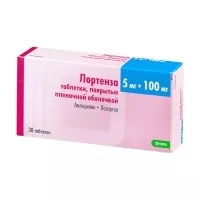 Изображение товара Лортенза таблетки покрыт. п/о 5мг+100мг, №30